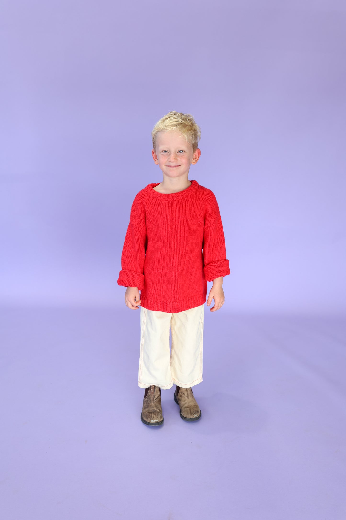 Merino Blend Everyday Pull Over | Flame