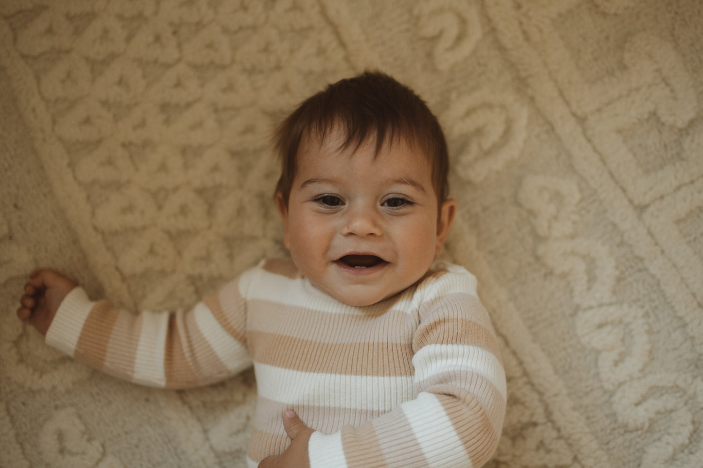 Biscuit Striped Bodysuit