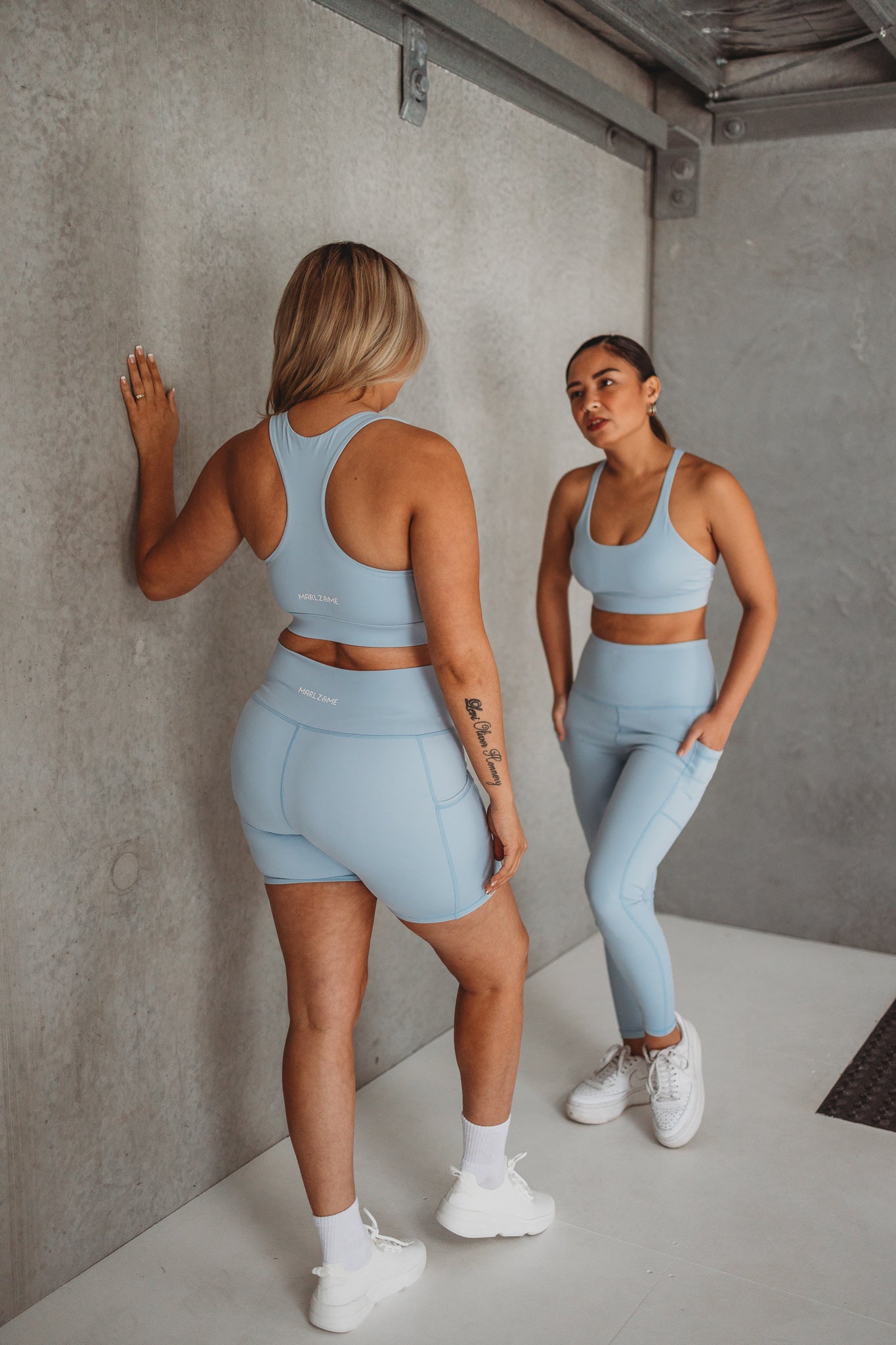 Blue Support Sports Bra