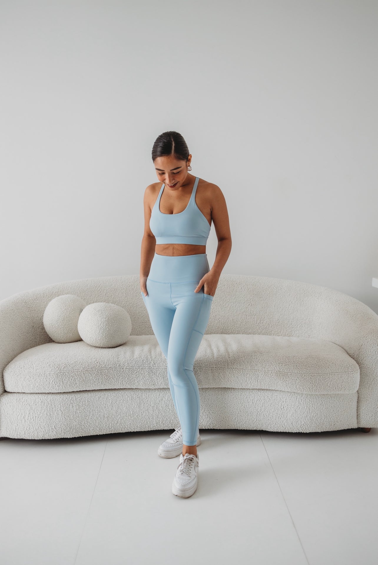 Blue Full Length Tights
