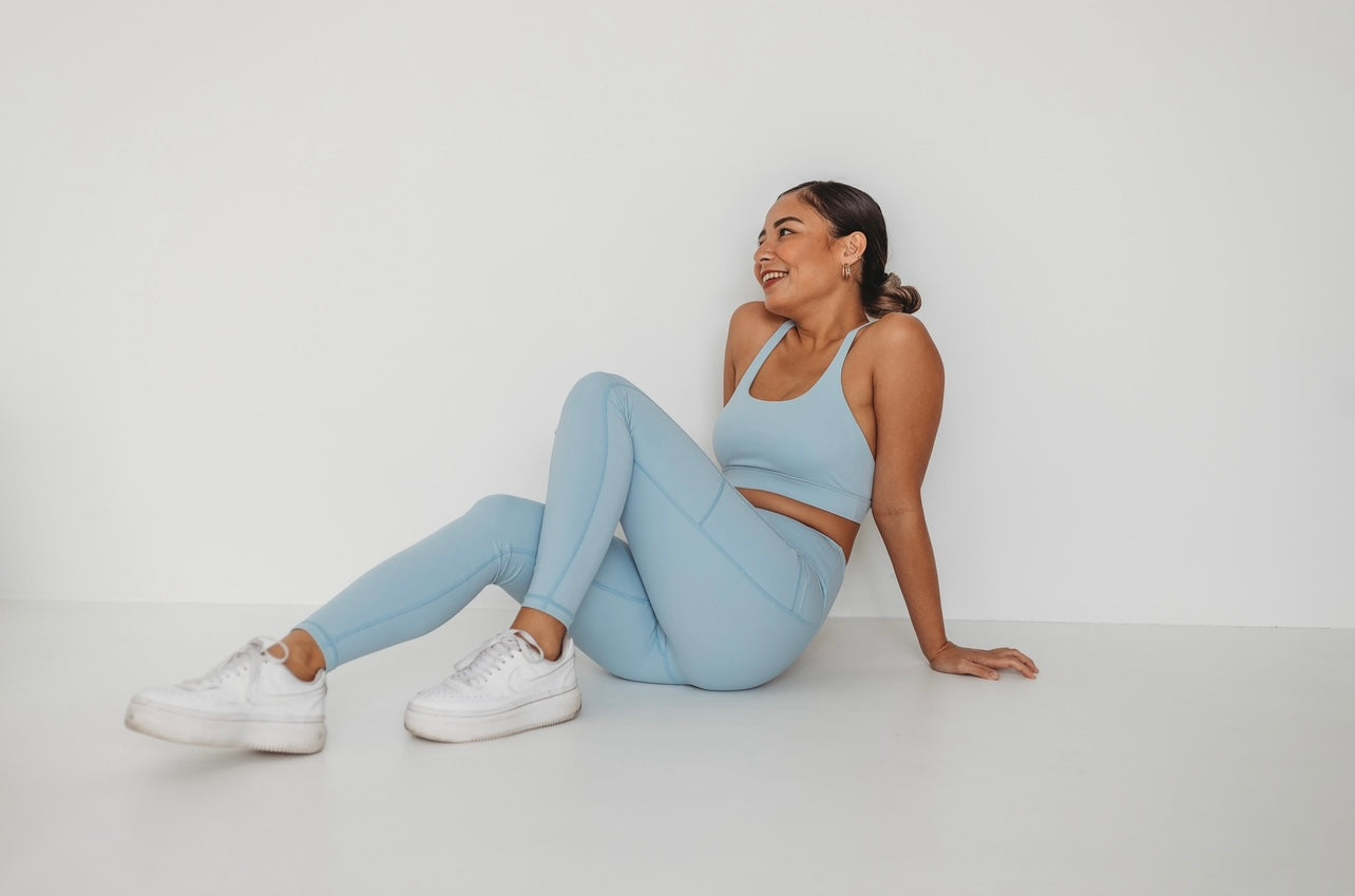 Blue Adjustable Sports Bra