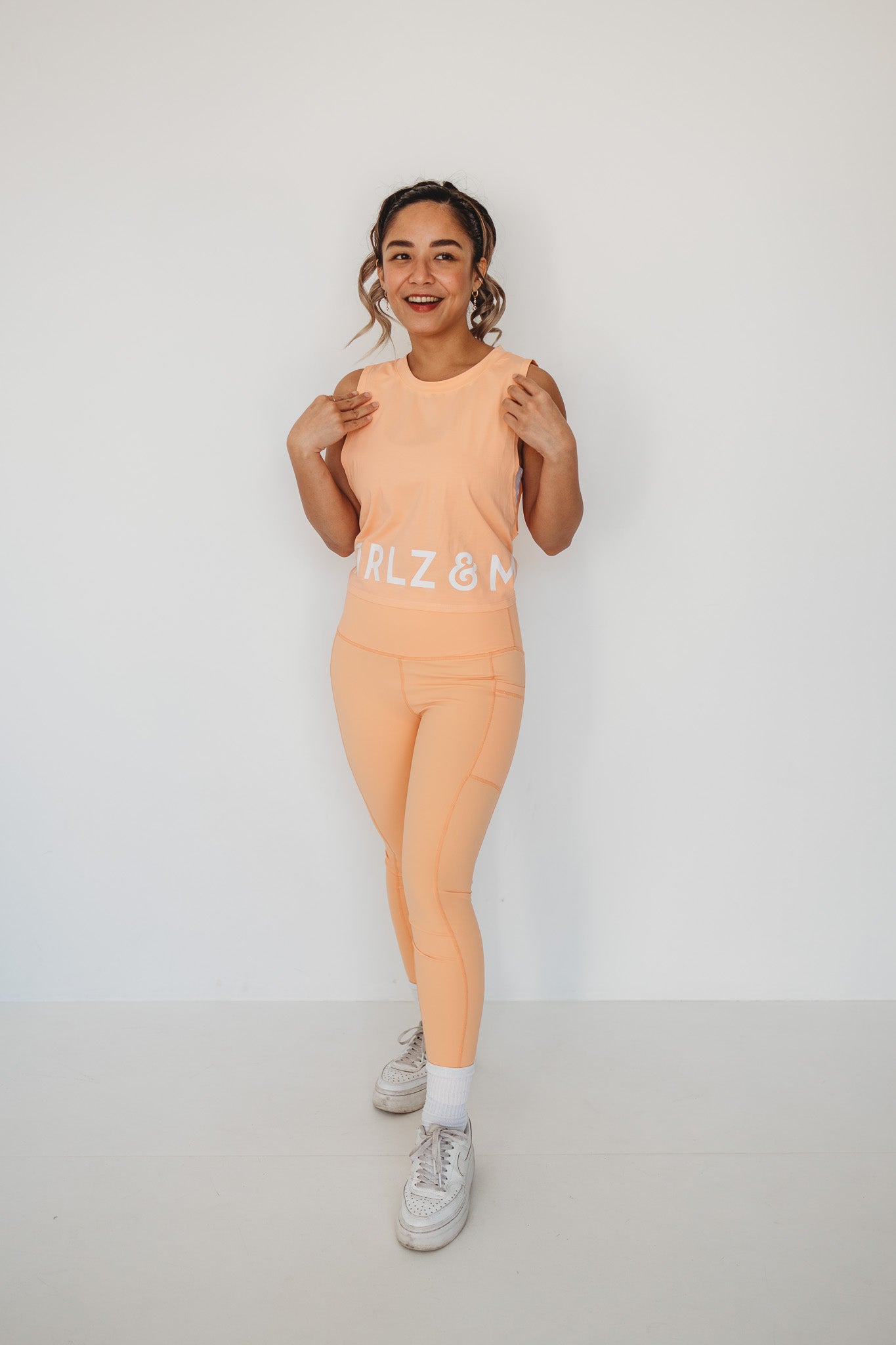 Orange Full Length Tights