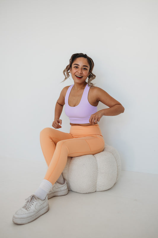 Orange Full Length Tights