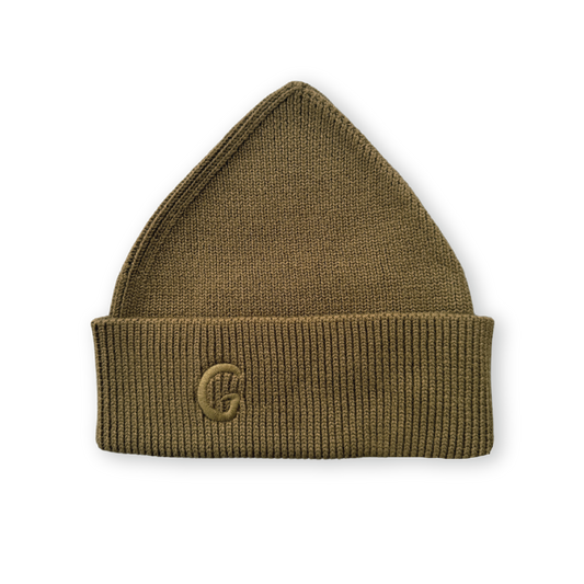 Organic Ribbed Super Pixie Beanie | Coffee