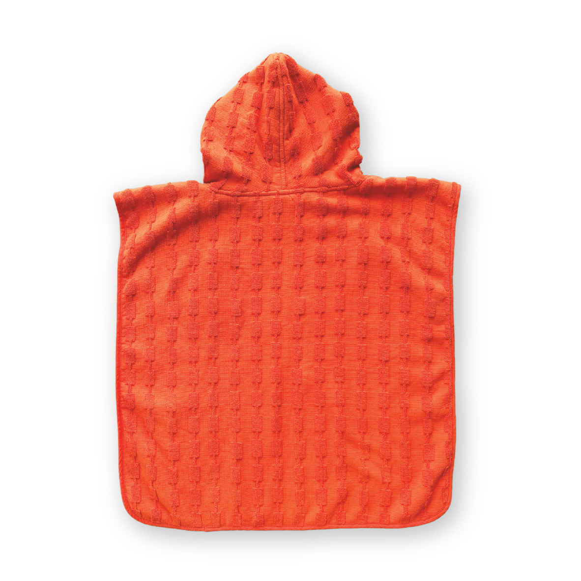Terry Towelling Poncho | Blocks Rosso