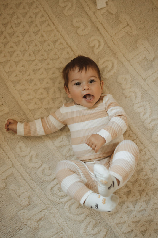 Biscuit Striped Leggings