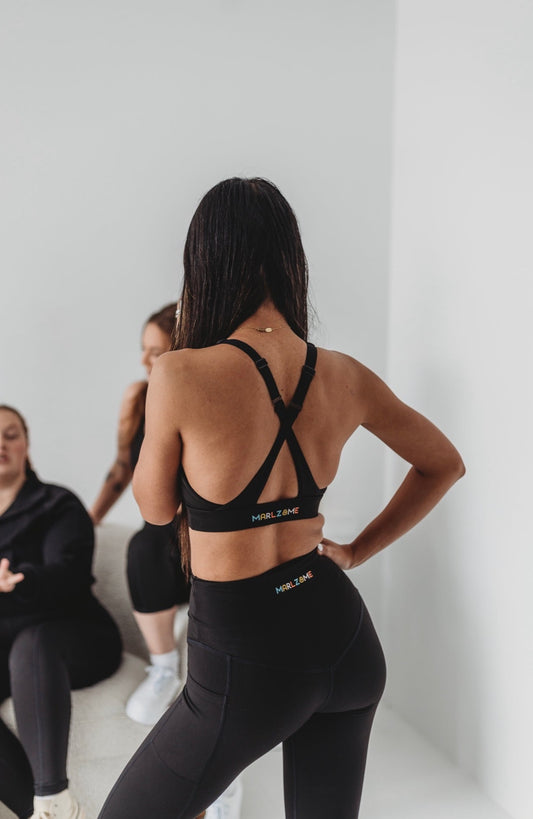 Classic Black Cross Sports Bra