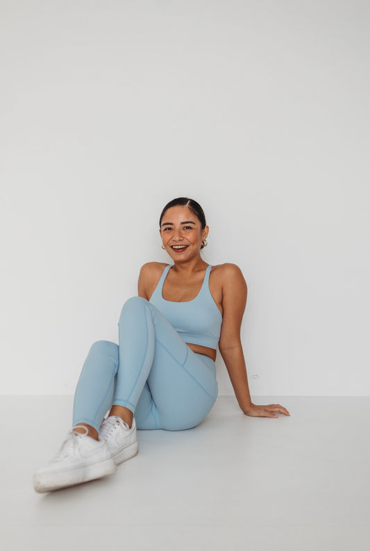 Blue Adjustable Sports Bra